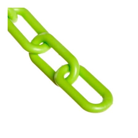 Mr. Chain Plastic Chain, 1in Link, 25'L, HDPE, Safety Green